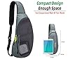 Gisdanchz Sling Bag Men Small Backpack, Rucksack Back Pack Waterproof Lightweight Sports Sling Backpack Travel for Men Women Crossbody One Strap Side Bag Shoulder Chest Bag for Hiking, Light Gray #2
