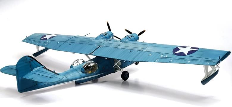 Angled rear view of the assembled PBY-5A model