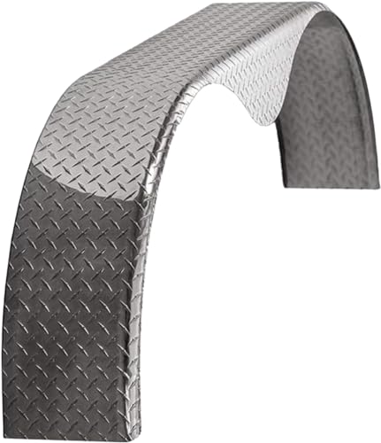 ToughGrade Aluminum Diamond Plate Tandem Teardrop Fender | 10 ¾ x72x 18 DBL | 1 Pack | Tandem Trailer Fenders | Boat Trailer Fenders
