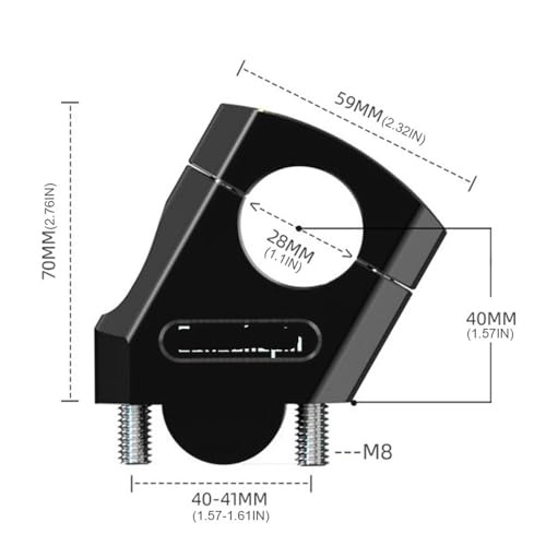 Moto raisers de aluminio para rutas confortables con manillar de 22-28 mm 7
