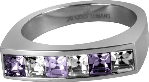 Bague femme Jacques Lemans acier inoxydable anneau moderne minimaliste pour femme