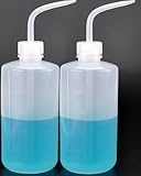 Valchoose 2Pack 500ml Squeeze Bottle 16.9oz, No Spill Wash Bottles Large with Handy Measurement Lines, Wash...