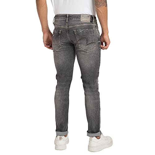 Image of Spykar Men's Kano Slim Fit Mid-Rise Jeans (Ankle Length)