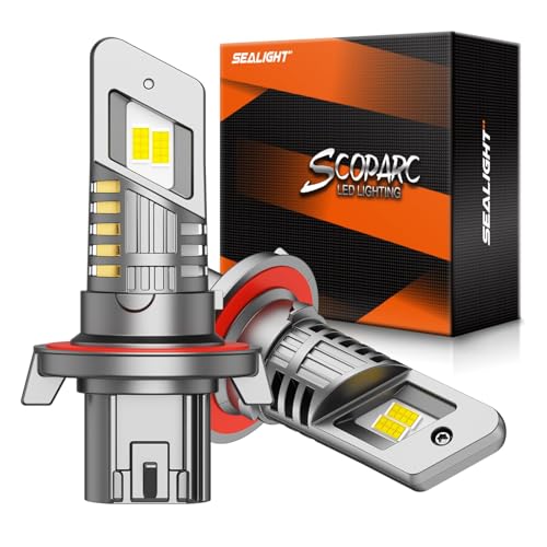 Image of SEALIGHT H13 9008 Fog Bulbs, 40000LM 6500K Cool White, 1:1 Mini Size, H13 Bulb Fog Light with 13000RPM Cooling Fan, 3 Mins Plug-N-Play, Non-polarity, Pack of 2