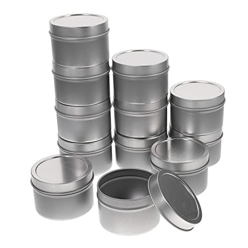 Beatifufu 12pcs Candle Tins Lid Empty Candle Containers for Making Storage and Crafts and Convenient Storage