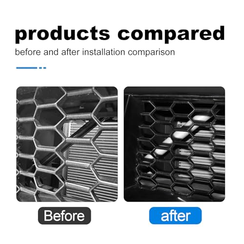 Image of KUNGKIC For 2024 2025 Mustang Grill Inserts Trims ABS V Brace Stripes Wrap Covers Exterior Car Accessories (White)