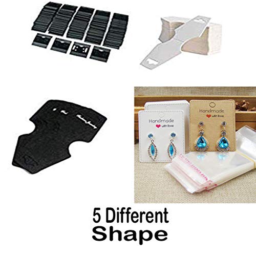 Image of DIY Crafts 100 Pcs Shape No # 6, White Jewellery Display Pice Tag Packing, Blank White Kraft (100 Pcs Shape No # 6, White Jewellery Display Pice Tag Packing)