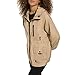 Karl Lagerfeld Paris Women's Soft Windbreaker Rain Wear Durable 3 Pocket Anorak, Camel