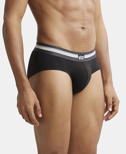 Image of Jockey UI20 Men Super Combed Cotton Elastane Stretch Printed Brief with Ultrasoft Waistband (Pack of 2)