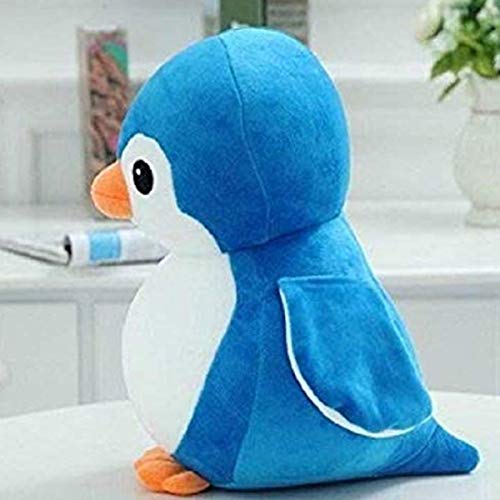 Image of HUG 'n' FEEL SOFT TOYS - 18 cm Blue Penguin Plush Toy | Cute Stuffed Animal for Kids, Boys & Girls | Ultra Soft, Huggable & Cuddly Toy for Birthday, Baby Shower & Valentine