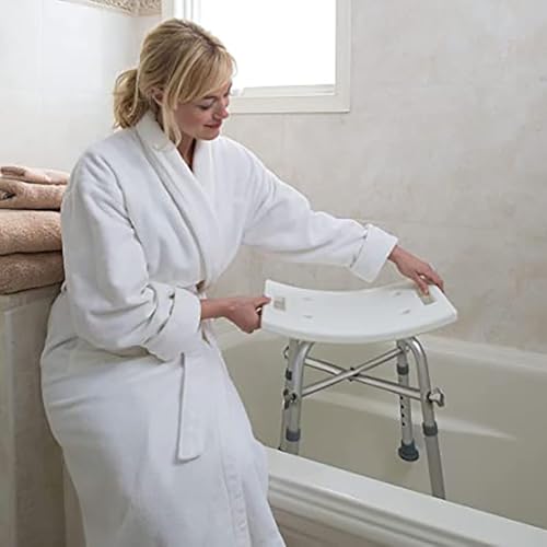 Chaise de douche réglable et tabouret robuste pour senior