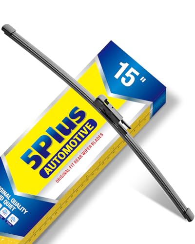 Image of 5 PLUS 15 Inch Rear Wiper Blade Replacement for Porsche Macan 2020-2015 Panamera 2016-2010 / Ram ProMaster City 2021-2015 / Land Rover Range Rover Sport 2022-2017 BACK Windshield Wiper Blade (A381H)