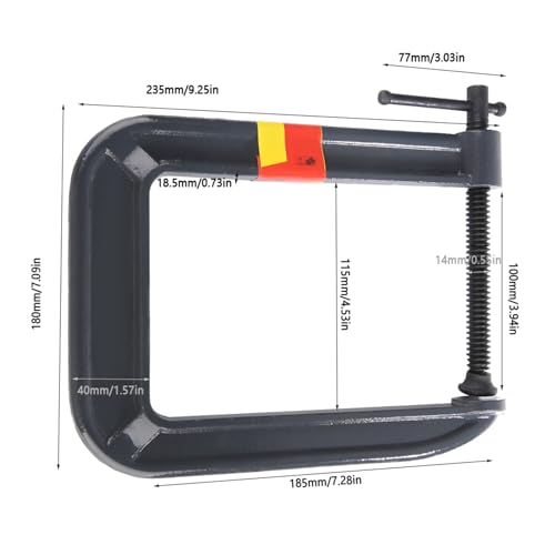 Pinces en C à Gorge Profonde 24-95mm pour Menuisier Outil de Serrage Robustes en Acier Inoxydable Serre-joint pour Bois Soudure