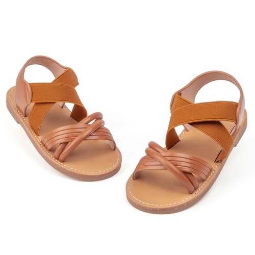 Image of Toddler Girls Sandals Little Girl Summer Flat Sandal Baby Open Toe Outdoor Beach Holiday Dress Shoes