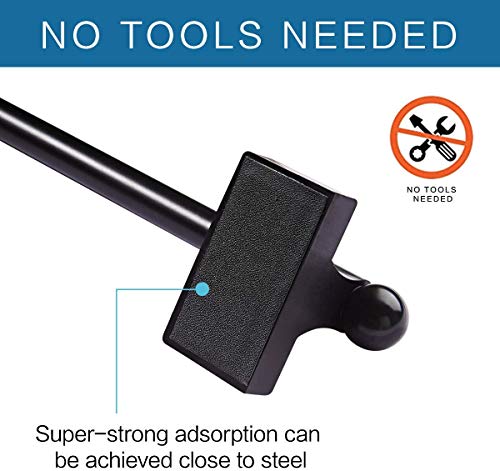 Boom Jog Magnetic Curtain Rods Multi-Use Adjustable Appliance Metal Doors Magnetic Rods, 16-28 Inch, 1/2 Inch Diameter, 4 Pack,Black thumb #1