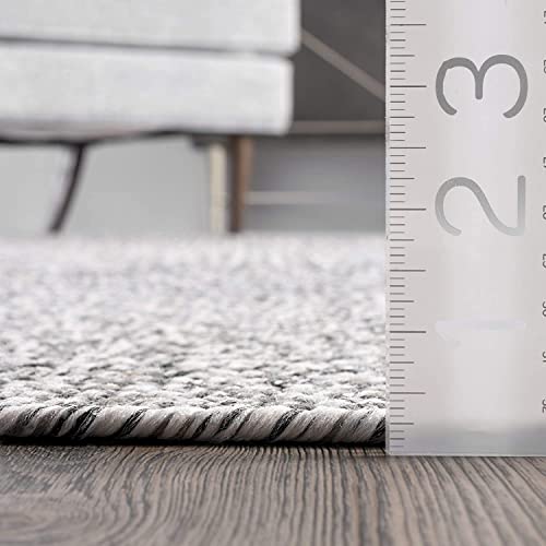 Image of Premium Hand Braided Cotton Rectangular Carpet 3X5 Feet | Soft & Durable Floor Rug for Living Room, Bedroom & Kids Room | Anti-Slip, Washable & Eco-Friendly Color -Light Grey