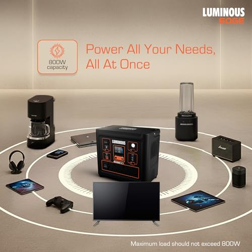 Image of Luminous Edge GO P1200 Portable Power Station | 800W Output | 864 Wh | Fast Charging | Powers Multiple Devices | for Campers, Outdoor Shoot, Travel, Outdoor Parties, & Home Back-up | 5 Year Warranty