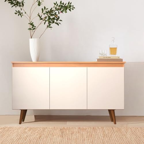 Buffet 3 Portas 136cm Retro Elza Freijó/Off White