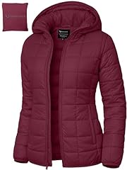 Ember Red Packable Puffer Jacket Women