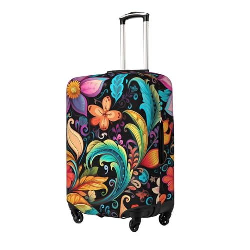 Paisley Flower Luggage covers for Suitcase Ethnic Floral Leaves Travel Luggage Cover Suitcase Protector Washable Suitcase Cover Anti Scratch Dirt Covers Fit 22-24 inch2