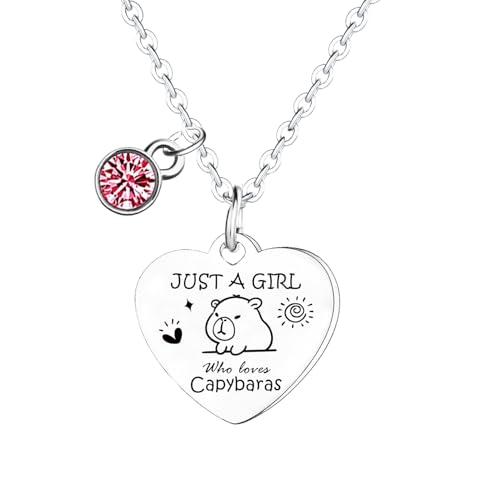 Waeceip Funny Capybara Gifts for Women Daughter Son Cute Necklace for Capybara Lovers Best Gift Idea for Daughter Birthday Gift