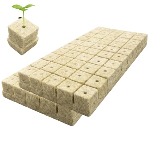 KbouZgxa 100 Stück Steinwolle Anzucht Stecklinge Anzuchtwürfel Für Hydroponic Systeme Und Pflanzenvermehrung Größe 25 x 25 x 25 mm Ideal Für Innenraumbegrünung Und Steinwolle Dämmung