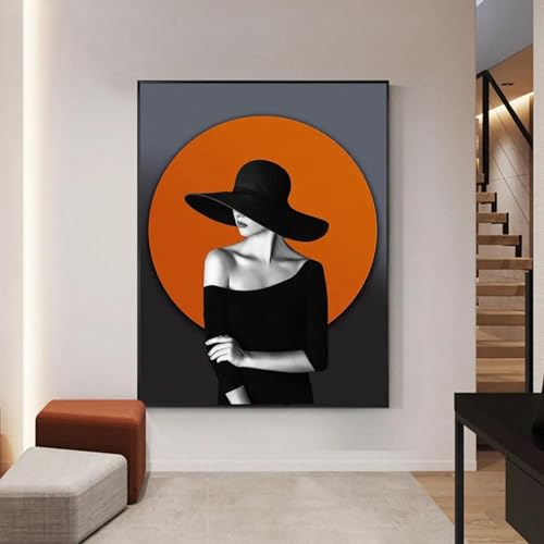 Toile minimaliste nordique et affiches et impressions modernes portrait femme