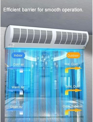 Rideau d'air 100cm avec télécommande et moteur économique - 3