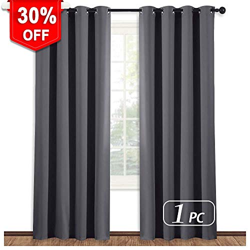 NICETOWN Blackout Blind Curtain Window Treatment - (Gray/Grey Color) Thermal Insulated Drape Shade