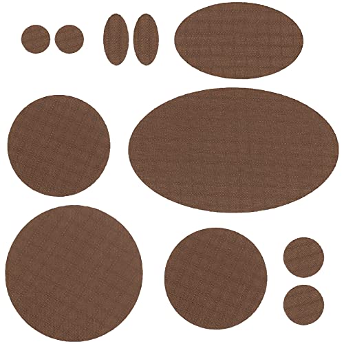 aZengear Repair Patches for Jackets, Tent, Shoe Toe, Air Mattress, Inflatables, PVC Gear - Waterproof, Self-Adhesive, Tear-Cold-Heat-Resistant, Down Puffer Coat (11 Pieces, Brown)