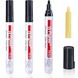 3 Stücke Fugenstift Wand Mörtel Restaurator Stift Entworfen für Reparatur Fliesen Mörtel in Badezimmer, Küche, Veranda, Terrasse (Schwarz)