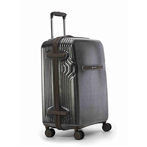Image of Carlton Fremont | Cabin Trolley Bag, 56 Cm Small Hardsided Luggage | 8 Wheels, TSA Lock | Polycarbonate | Premium Suitcase for Travel | 5 Year International Warranty | Gun Metal