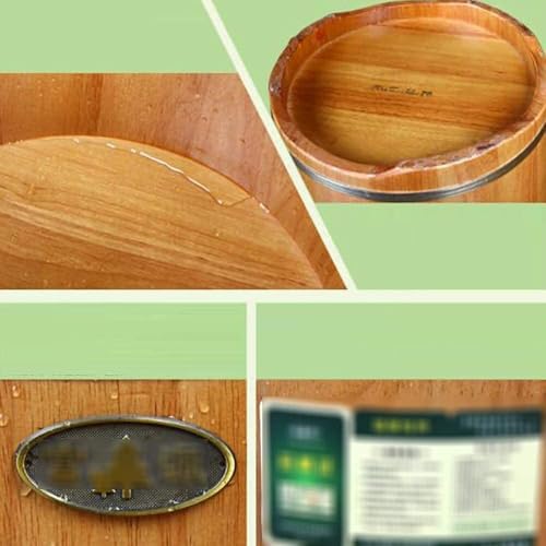 Palangana para baño de pies de roble natural miniatura 3