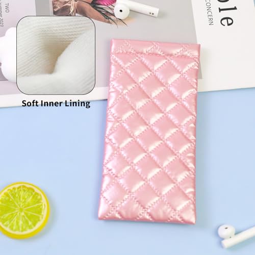 Image of Double Eyeglass Case Soft Dual Glasses Case for Women Men Travel Squeeze Top Sunglasses Cases Eyeglasses Pouch