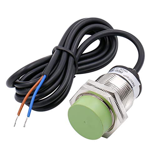Heschen Sensor de proximidad inductivo PR30-15DO Tipo cilíndrico, detección de 15 mm, M30 redondo, no blindado, 12-24VDC 2 hilos, NO (normalmente abierto) CE