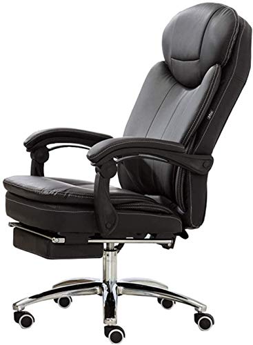 Silla de oficina para juegos, sillas de oficina para el hogar, sillas ejecutivas giratorias con reposapiés, silla de oficina reclinable con respaldo alto, taburete con acabado de piel sintética