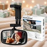 KERHAND 360-Degree Baby Car Mirror for Rear-Facing Seats,Kids Safety Mirrors with Tool-Free Installation,Kids Rear View Mirror BPA-Free Shatterproof & ASTM Certified (Adjustable 14
