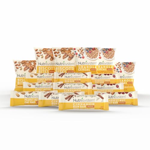 Nutrisystem® On-The-Go Breakfast Bars, Muffins, and Biscotti, Helps Support Weight Loss - 16 Count