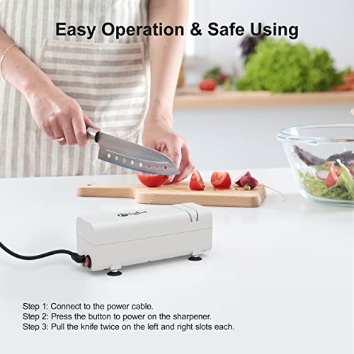 Knife Sharpener, 45 Degrees Electric Knife Sharpener, Diamond Abrasive Blade Sharpener, Knife Sharpeners For Kitchen Knives, Rapid Sharpening For Cleaver, Fruit Knife, Scissors, Pocket Knife #TOP2