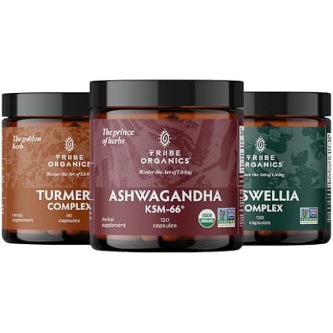 Recovery Trio 120 - KSM-66 Ashwagandha + Turmeric Curcumin C3 Complex + Boswellia Complex - Boost Immunity, Joint Support, Reduces Pain Cover
