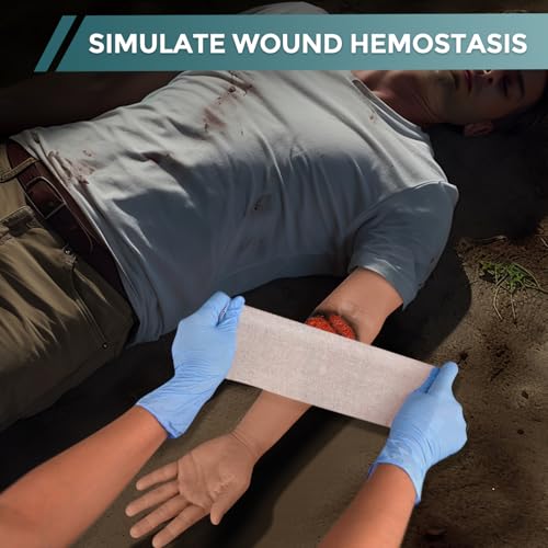 Image of Laceration Wound Simulation Arm Kit - Medical Training Model with Fracture & Wound Packing for Nursing Students - Hemostasis Control & Immobilization Trainer for First Aid, EMT, Surgery Education