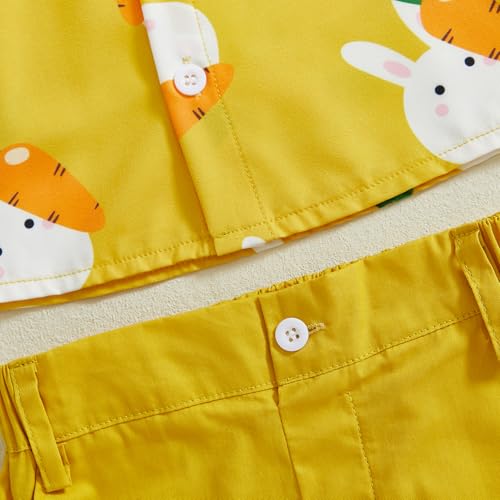 Image of Toddler Boy Summer Outfits Button Down Short Sleeve Floral Shirts & Casual Shorts 1-6 Years Boys Clothes Set