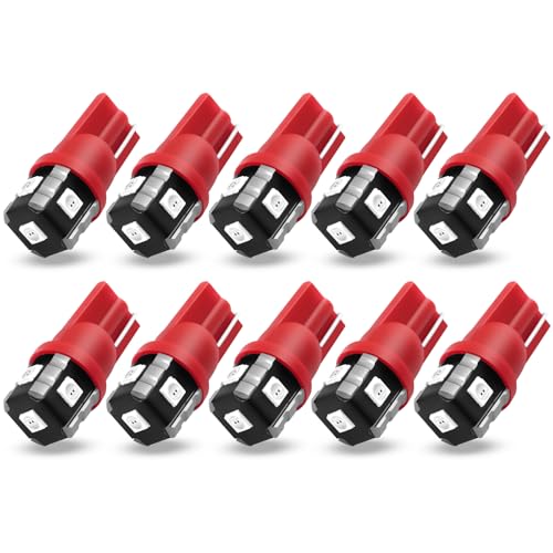 PHINLION 194 LED Light Bulb Red 168 2825 W5W T10