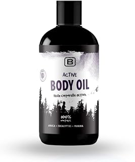 Active Body Oil - CertClean Certified - Organic - All Natural massage oil with Arnica | Cruelty Free | Vegan | CertClean Certified