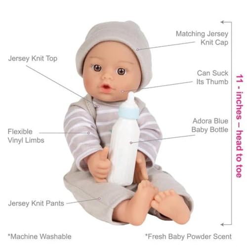 Adora 29252 Amazon Exclusive Sweet Babies Collection, 11 Inch Soft And Cuddly Boy Baby Doll thumb #3
