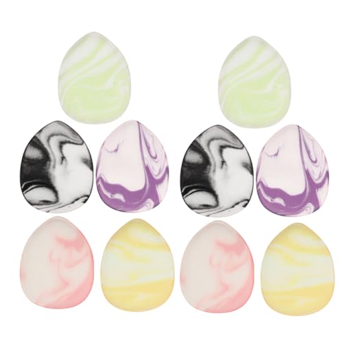 POPETPOP Esponjas de Maquillaje Mini en Forma de Gota 10 Piezas Colores Surtidos Suaves y Delicadas para Polvos y Base, Uso Seco y Húmedo, No Absorben Producto, Accesorio Compacto