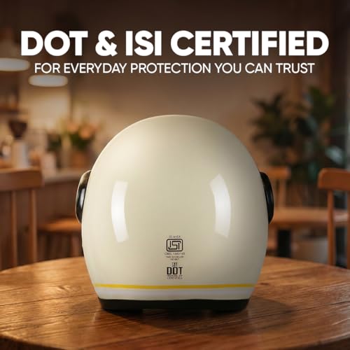 Image of TVS MissFit Women's Open Face Helmet | Lightweight Shell | Pastel Colors Designed Exclusively for Women | Extreme Comfort Fit for Girls | Clear Visor | DOT & ISI Certified
