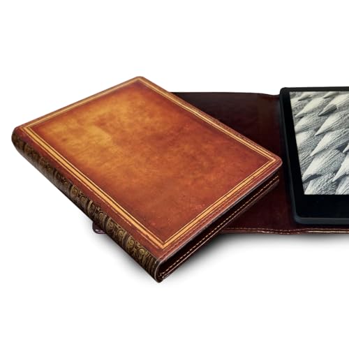 KleverCase Universal Book Cover for eBook Readers. Fits All e-Reader Brands Including Kobo, Nook, Kindle Paperwhite (inc 12th Gen & Signature Edition), Kindle, storytel and More. (Tan Brown)