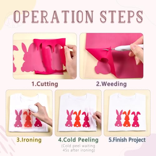 Flocked HTV Vinyl - 14 Sheets 12'' x 10'' inches Colorful Flock Heat Transfer Vinyl Flock Iron on Vinyl for T-Shirts - Image 5