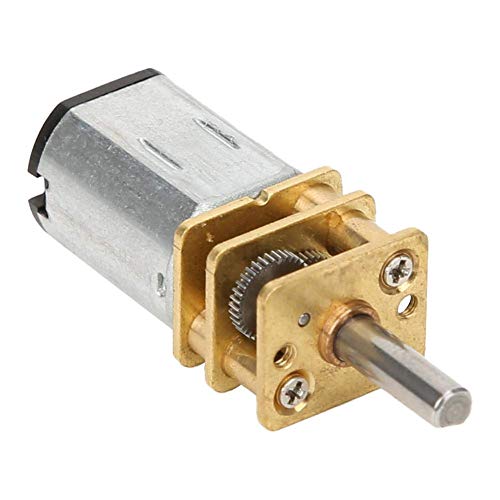 GA12-N20 Motor de Engranaje DC 3V Reductor de Alta Torsión Bajo Ruido 15-1000RPM Caja de Engranajes de Metal Motor Reductivo Mini Motor Eléctrico para Coche Juguete con Polea 15RPM